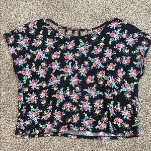 Forever 21 Black Floral Blouse